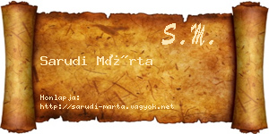 Sarudi Márta névjegykártya